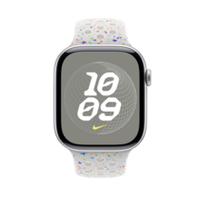 Apple Watch 46mm Nike Sportarmband, pure platinum - M/L
