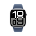 Sie sehen das Produktbild 04 von Apple Watch Series 10 GPS, Aluminium silber, 46mm mit Sportarmband, denim - M/L> Apple Watch Series 10 GPS, Aluminium silber, 46mm mit Sportarmband, denim - M/L>