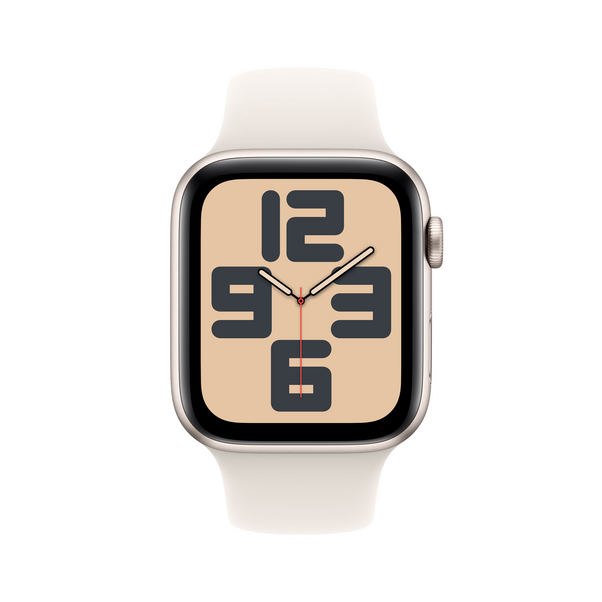 Sie sehen das Produktbild 04 von Apple Watch SE GPS + Cellular, Aluminium polarstern, 44mm mit Sportarmband, polarstern - M/L> Apple Watch SE GPS + Cellular, Aluminium polarstern, 44mm mit Sportarmband, polarstern - M/L>