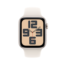 Sie sehen das Produktbild 04 von Apple Watch SE GPS + Cellular, Aluminium polarstern, 44mm mit Sportarmband, polarstern - M/L> Apple Watch SE GPS + Cellular, Aluminium polarstern, 44mm mit Sportarmband, polarstern - M/L>