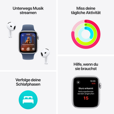 Sie sehen das Produktbild 06 von Apple Watch SE GPS + Cellular, Aluminium polarstern, 44mm mit Sportarmband, polarstern - M/L> Apple Watch SE GPS + Cellular, Aluminium polarstern, 44mm mit Sportarmband, polarstern - M/L>