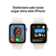 Sie sehen das Produktbild 08 von Apple Watch SE GPS + Cellular, Aluminium polarstern, 44mm mit Sportarmband, polarstern - M/L> Apple Watch SE GPS + Cellular, Aluminium polarstern, 44mm mit Sportarmband, polarstern - M/L>