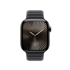 Apple Watch 42mm Armband mit Magnetverschluss, schwarz - S/M>