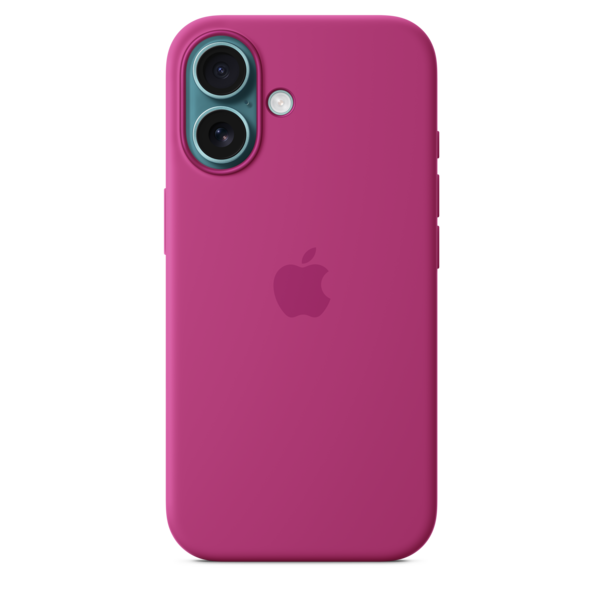 Apple iPhone 16 Silikon Case mit MagSafe, fuchsia