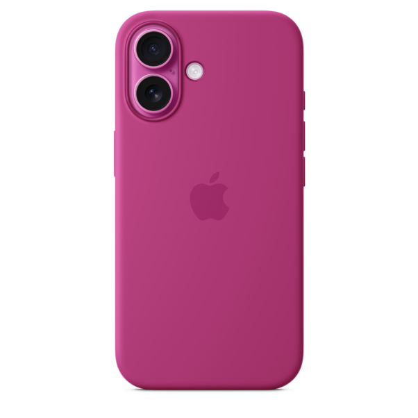 Apple iPhone 16 Silikon Case mit MagSafe, fuchsia