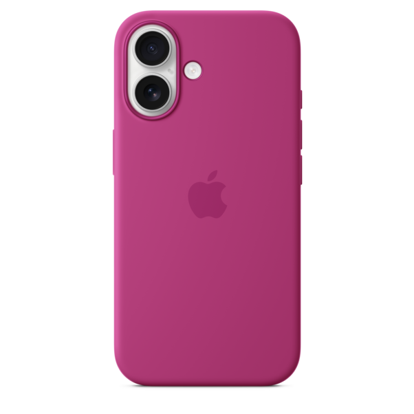 Apple iPhone 16 Silikon Case mit MagSafe, fuchsia