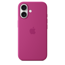 Apple iPhone 16 Silikon Case mit MagSafe, fuchsia