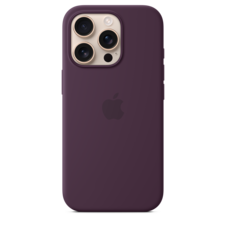Sie sehen das Produktbild 02 von Apple iPhone 16 Pro Silikon Case mit MagSafe, pflaume Apple iPhone 16 Pro Silikon Case mit MagSafe, pflaume