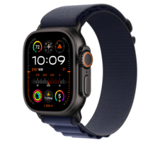 Apple Watch 49mm Alpin-Loop, marine - medium - Gehäusefarbe schwarz