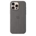 Apple iPhone 16 Pro Max Silikon Case mit MagSafe, steingrau