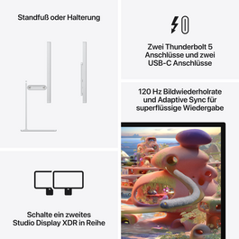 Studio Display XDR, Standardglas, Neig- und höhenverstellbarer Standfuß