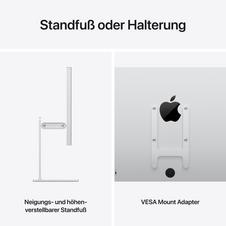 Studio Display XDR – Nanotexturglas – neigungs­- und höhen­verstellbarer Standfuß