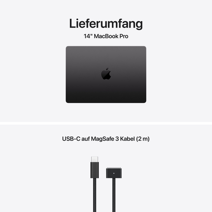 MacBook Pro 14" mit M5 Max chip, 18-core CPU und 32-core GPU, 36GB, 2TB SSD, Space Schwarz