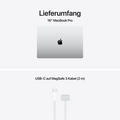 16" MacBook Pro: Apple M5 Max Chip mit 18‑Core CPU und 32‑Core GPU, 2 TB SSD - Silber