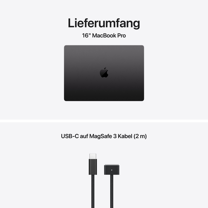 16" MacBook Pro: Apple M5 Max Chip mit 18‑Core CPU und 32‑Core GPU, 2 TB SSD - Space Schwarz