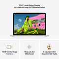 MacBook Air 13" mit M5 chip, 10-core CPU und 8-core GPU, 16GB, 512GB SSD, Polarstern