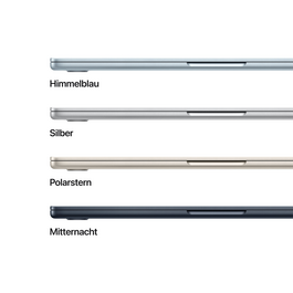 13" MacBook Air: Apple M5 Chip mit 10‑Core CPU und 8‑Core GPU, 512 GB SSD - Mitternacht