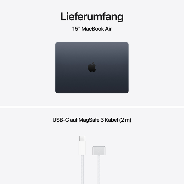 Sie sehen das Produktbild 09 von 15" MacBook Air: Apple M5 Chip mit 10‑Core CPU und 10‑Core GPU, 512 GB SSD - Mitternacht 15" MacBook Air: Apple M5 Chip mit 10‑Core CPU und 10‑Core GPU, 512 GB SSD - Mitternacht