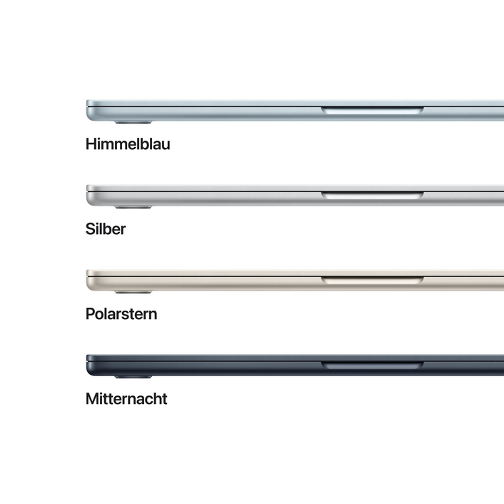 Sie sehen das Produktbild 03 von MacBook Air 13" mit M5 chip, 10-core CPU und 10-core GPU, 16GB, 1TB SSD, Mitternacht MacBook Air 13" mit M5 chip, 10-core CPU und 10-core GPU, 16GB, 1TB SSD, Mitternacht