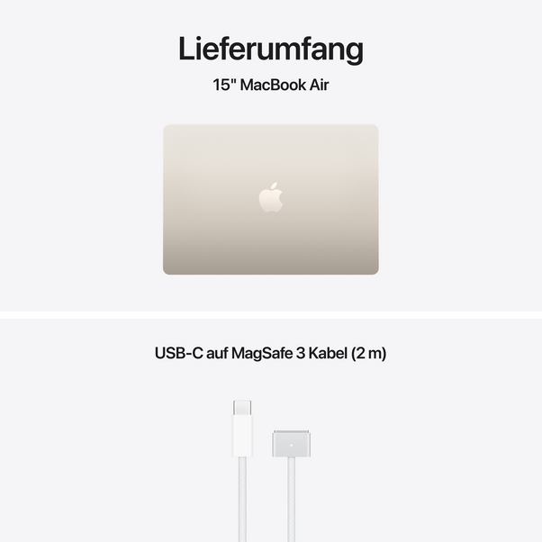 Sie sehen das Produktbild 09 von 15" MacBook Air: Apple M5 Chip mit 10‑Core CPU und 10‑Core GPU, 512 GB SSD - Polarstern 15" MacBook Air: Apple M5 Chip mit 10‑Core CPU und 10‑Core GPU, 512 GB SSD - Polarstern