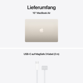 Sie sehen das Produktbild 09 von 15" MacBook Air: Apple M5 Chip mit 10‑Core CPU und 10‑Core GPU, 512 GB SSD - Polarstern 15" MacBook Air: Apple M5 Chip mit 10‑Core CPU und 10‑Core GPU, 512 GB SSD - Polarstern