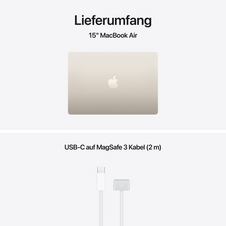 Sie sehen das Produktbild 09 von 15" MacBook Air: Apple M5 Chip mit 10‑Core CPU und 10‑Core GPU, 512 GB SSD - Polarstern 15" MacBook Air: Apple M5 Chip mit 10‑Core CPU und 10‑Core GPU, 512 GB SSD - Polarstern