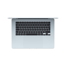 Sie sehen das Produktbild 02 von 15" MacBook Air: Apple M5 Chip mit 10‑Core CPU und 10‑Core GPU, 512 GB SSD - Himmelblau 15" MacBook Air: Apple M5 Chip mit 10‑Core CPU und 10‑Core GPU, 512 GB SSD - Himmelblau