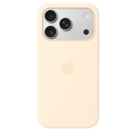 Sie sehen das Produktbild 01 von iPhone 17 Pro Silikon Case mit MagSafe - Vanille iPhone 17 Pro Silikon Case mit MagSafe - Vanille