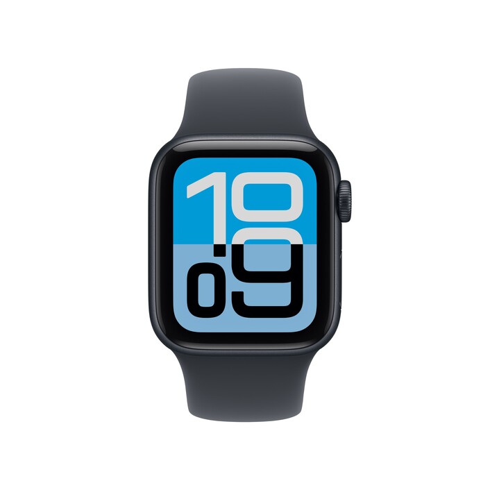 Apple Watch SE 3 GPS, 40 mm Aluminiumgehäuse Mitternacht, Sportarmband Mitternacht – S/M