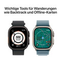 Apple Watch Ultra 3 GPS + Cellular, 49 mm Titangehäuse Schwarz, Alpine Loop Schwarz - Small
