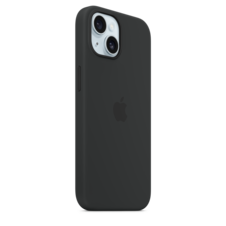 iPhone 15 Silikon Case mit MagSafe – Schwarz