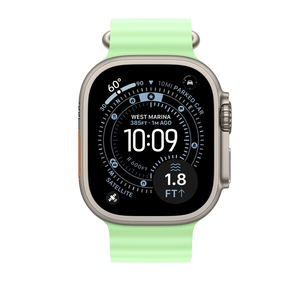 Verlängerung für 49 mm Ocean Armband Neongrün - Titan Natur