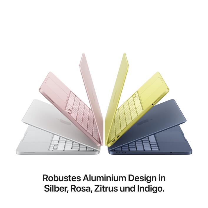 13" MacBook Neo: Apple A18 Pro Chip mit 6‑core CPU und 5‑core GPU, Magic Keyboard, 256 GB SSD - Zitrus
