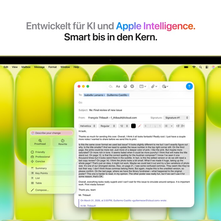 13" MacBook Neo: Apple A18 Pro Chip mit 6‑core CPU und 5‑core GPU, Magic Keyboard, 256 GB SSD - Zitrus
