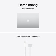 15" MacBook Air: Apple M5 Chip mit 10‑Core CPU und 10‑Core GPU, 512 GB SSD - Silber