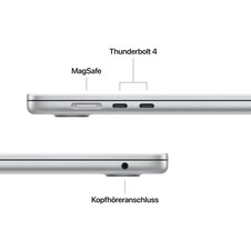 15" MacBook Air: Apple M5 Chip mit 10‑Core CPU und 10‑Core GPU, 512 GB SSD - Silber