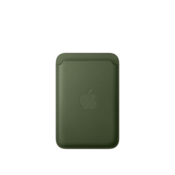 iPhone Feingewebe Wallet mit MagSafe – Moosgrün
