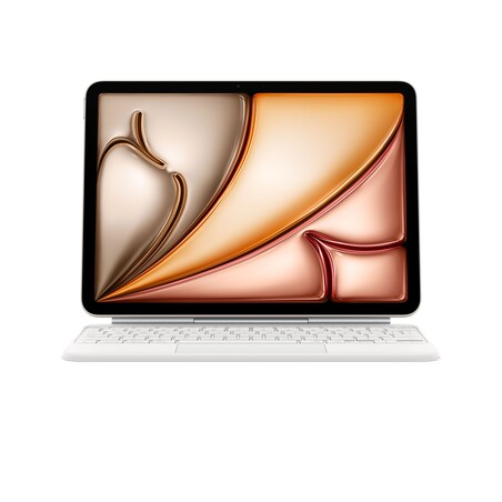 Sie sehen das Produktbild 01 von Magic Keyboard für das 11" iPad Air (M3) – Englisch (International) – Weiß Magic Keyboard für das 11" iPad Air (M3) – Englisch (International) – Weiß