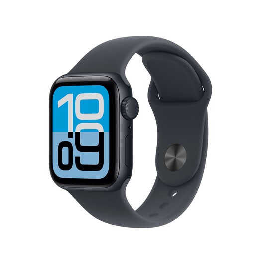 Apple Watch SE 3 GPS, 40 mm Aluminiumgehäuse Mitternacht, Sportarmband Mitternacht – S/M