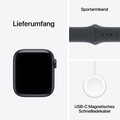 Apple Watch SE 3 GPS, 40 mm Aluminiumgehäuse Mitternacht, Sportarmband Mitternacht – S/M
