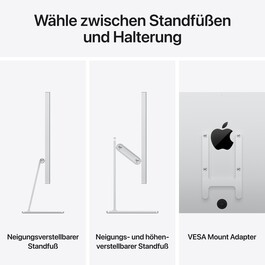Studio Display – Nanotexturglas – neigungs­- und höhen­verstellbarer Standfuß