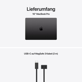 16" MacBook Pro: Apple M5 Pro Chip mit 18‑Core CPU und 20‑Core GPU, 1 TB SSD - Space Schwarz
