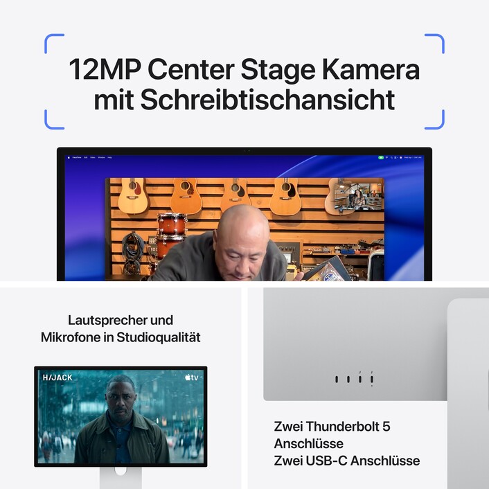 Studio Display XDR – Standardglas – neigungs­- und höhen­verstellbarer Standfuß
