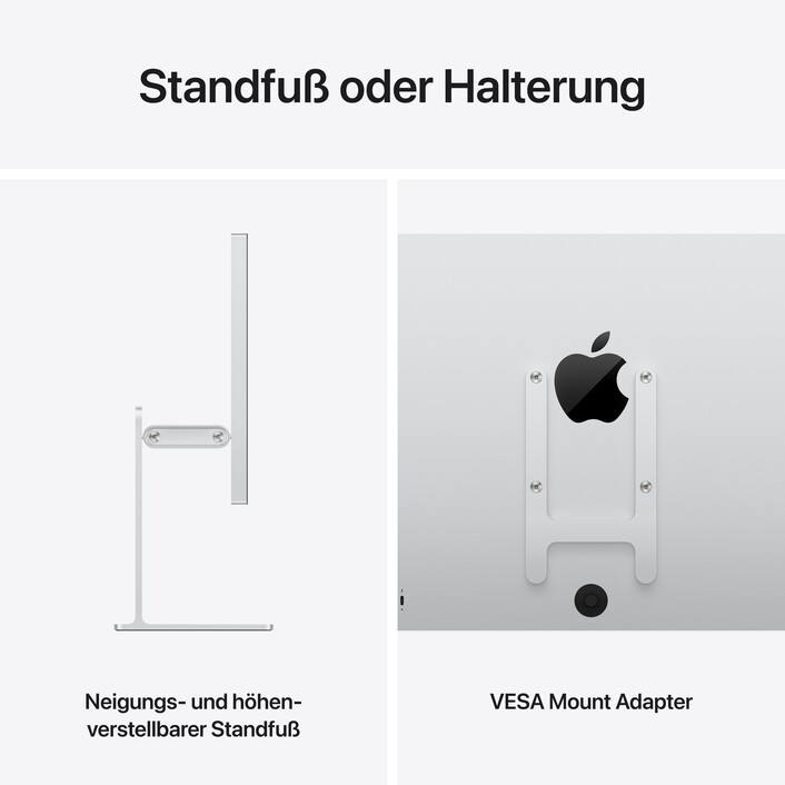 Studio Display XDR – Standardglas – neigungs­- und höhen­verstellbarer Standfuß