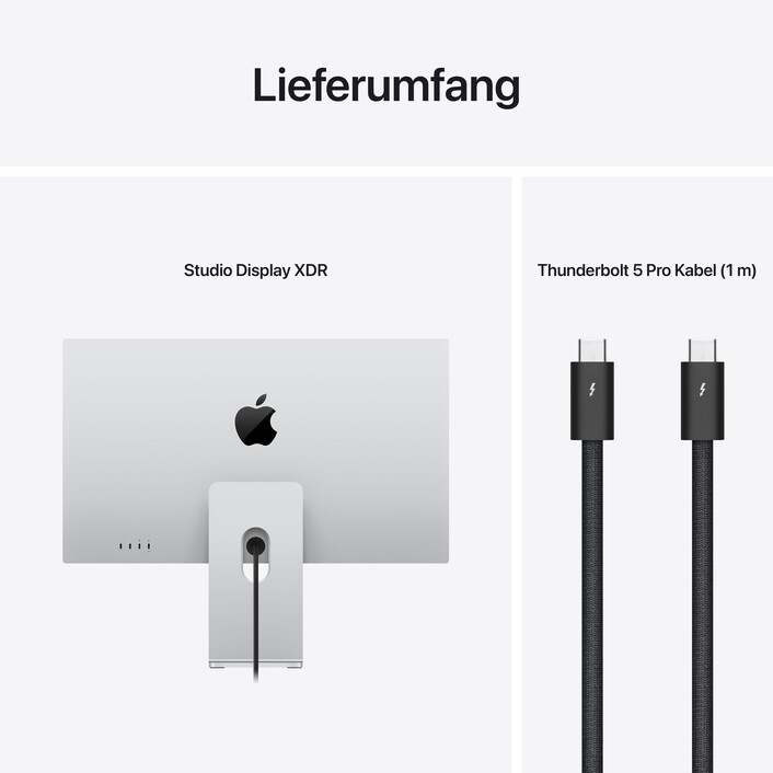 Studio Display XDR – Standardglas – neigungs­- und höhen­verstellbarer Standfuß
