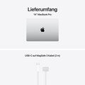 14" MacBook Pro: Apple M5 Max Chip mit 18‑Core CPU und 32‑Core GPU, 2 TB SSD - Silber