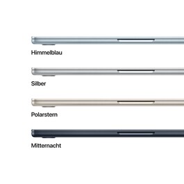 13" MacBook Air: Apple M5 Chip mit 10‑Core CPU und 8‑Core GPU, 512 GB SSD - Silber
