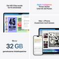 13" MacBook Air: Apple M5 Chip mit 10‑Core CPU und 8‑Core GPU, 512 GB SSD - Silber