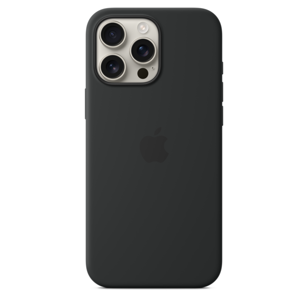 Sie sehen das Produktbild 02 von iPhone 16 Pro Max Silikon Case mit MagSafe − Schwarz iPhone 16 Pro Max Silikon Case mit MagSafe − Schwarz