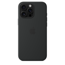 Sie sehen das Produktbild 04 von iPhone 16 Pro Max Silikon Case mit MagSafe − Schwarz iPhone 16 Pro Max Silikon Case mit MagSafe − Schwarz